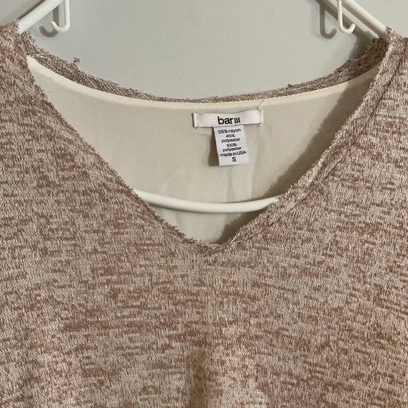 Bar III v neck long sleeve layered shirt sweater New small - Picture 3 of 6